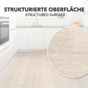 Karat CV Boden Atlantic Pure Oak, PVC Boden in Holzoptik im Küchenbereich.