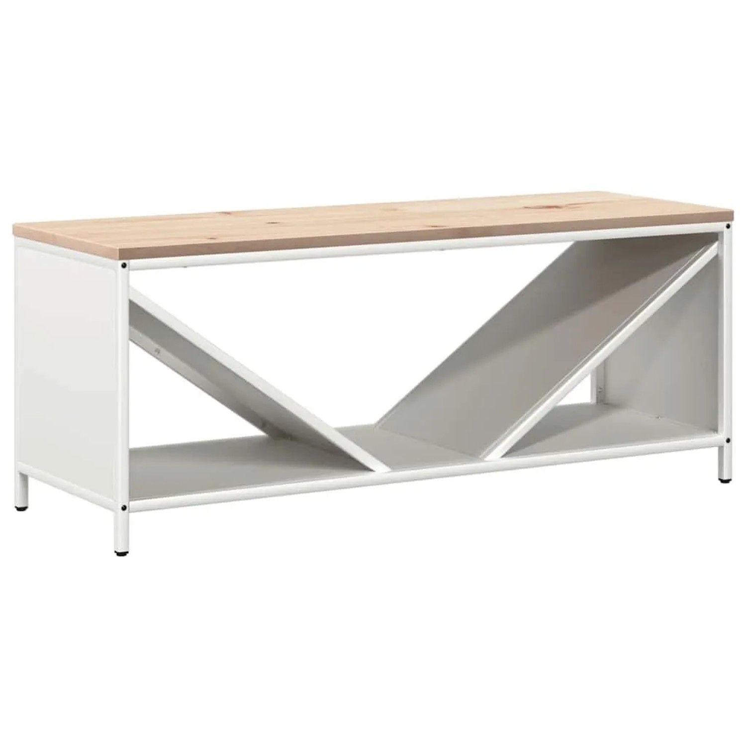 vidaXL Brennholzregal mit Holzplatte Weiß 100,5x35,5x40 cm 864256