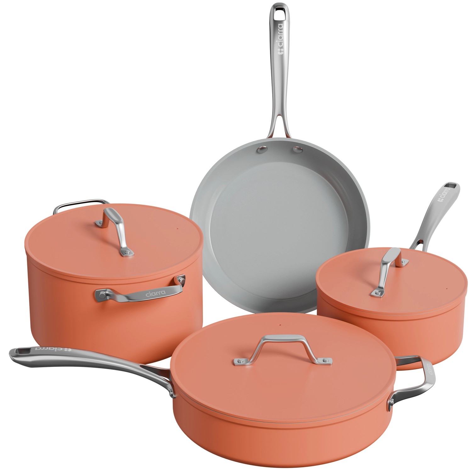 CIARRA Beyond Kochgeschirr Pfannenset 4-tlg Topf- & Pfannen-Sets Orange VMC günstig online kaufen