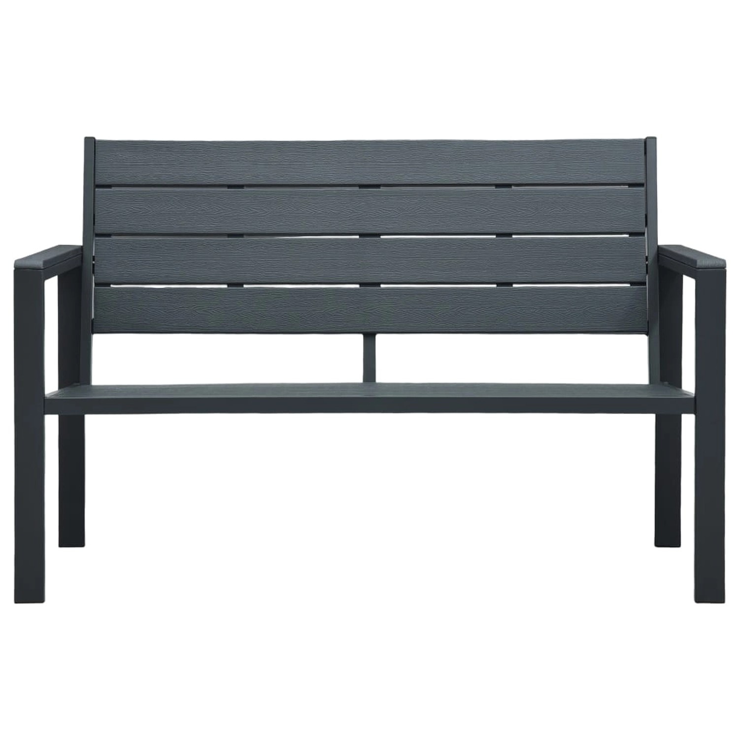 VidaXL Gartenbank 120 cm HDPE Grau Holz-Optik