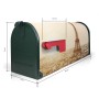 Grüner Banjado US Briefkasten mit Paris Motiv, 48x22x16cm. Stahl, pulverbeschichtet.