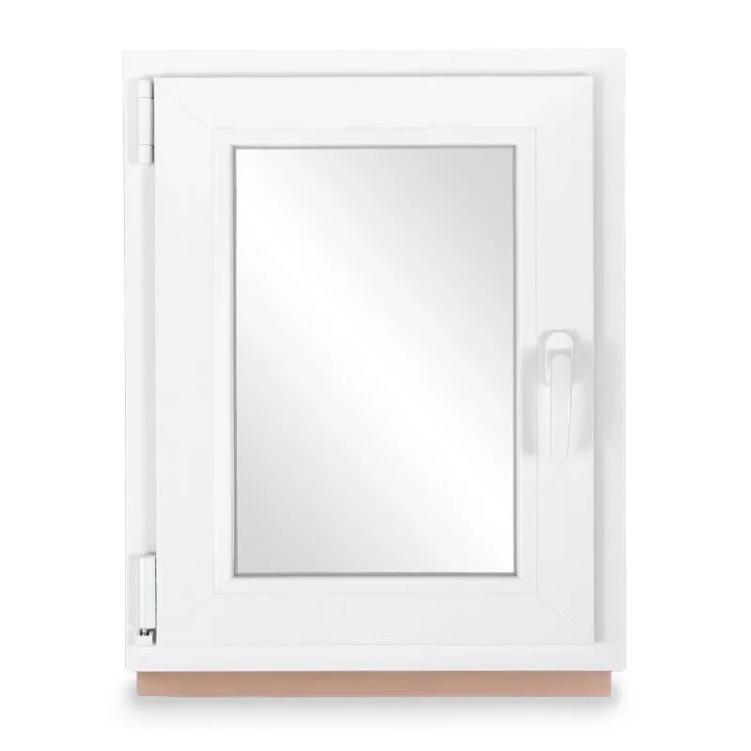 Neruli Kellerfenster Kunststoff Weiß Dreh-Kipp 50x90 cm BxH DIN Links 2 -Fach Glas Dichtung Grau