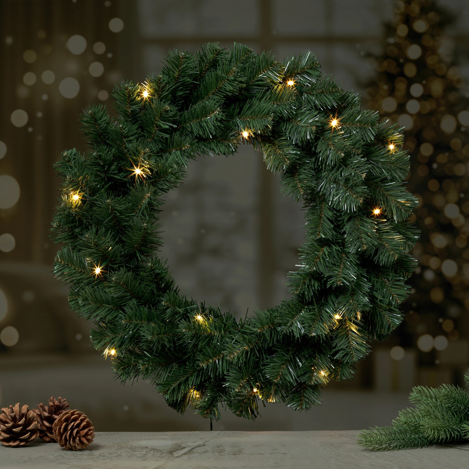 Kranz Tramso Ø 45 cm 16 LED Warm-/ Kaltweiß Indoor & Outdoor_7