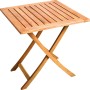 Quadratischer, brauner Klapptisch (70x70 cm) von Merxx für Garten oder Balkon.