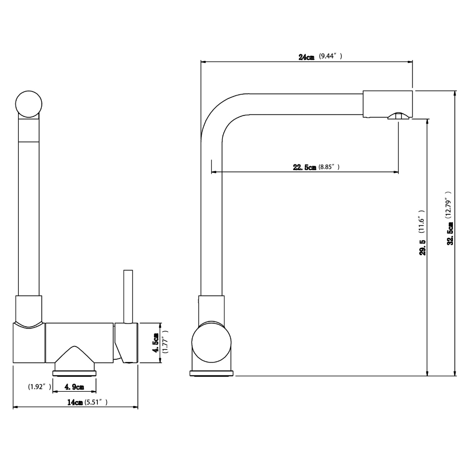 AICA Wasserhahn Faltbare 360° Drehbare Chrom Küchenarmatur 304 Edelstahl Hochdruckfest Mischbatterie Spültischarmatur_2