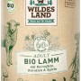 Wildes Land Bio Hunde-Nassfutter Lamm mit Kartoffeln, 400g Dose. Glutenfrei und ohne Zuckerzusatz.