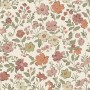 ESTAhome Vliestapete mit Blumenmuster in Terrakotta, Grün und Weiß, 50x900cm.