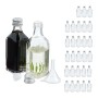 Relaxdays Miniflaschen Glas Transparent Auslaufsicher 30er Pack 50 ml 10 cm x 3,5 cm x 3,5 cm