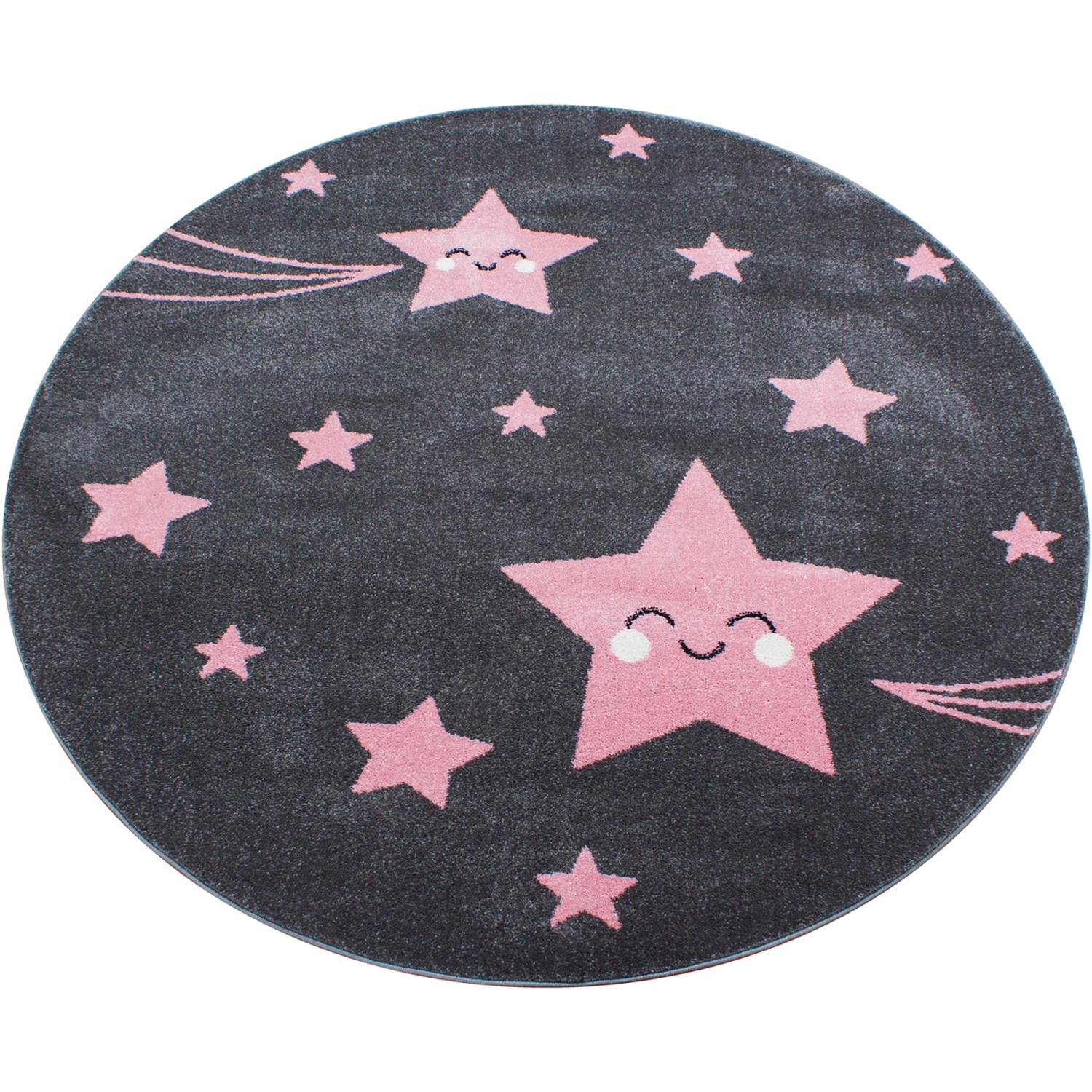 Ayyildiz Kinderteppich Kids 610 Pink 160 cm Rund günstig online kaufen
