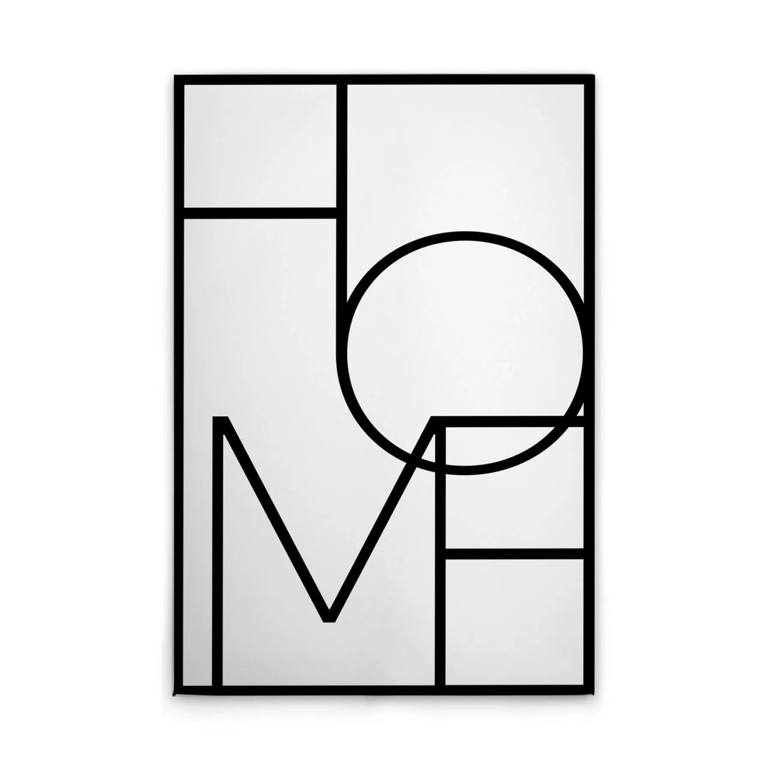 Tadessi Leinwandbild - M1-No.51974 - HOME Schriftzug - 30 x 45 cm - Querformat