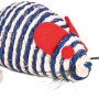 Jollypaw Sisal-Maus, 10 cm, blau-weiß gestreift mit roten Details, Katzenspielzeug.
