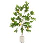 ML-Design Kunstpflanze Zitronenbaum, 130 cm hoch, mit Topf.