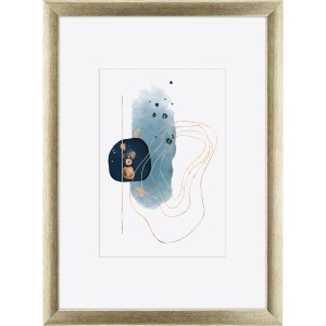 Holz-Bilderrahmen in Silber/Gold, 50x70 cm, für Fotos und Kunstdrucke.