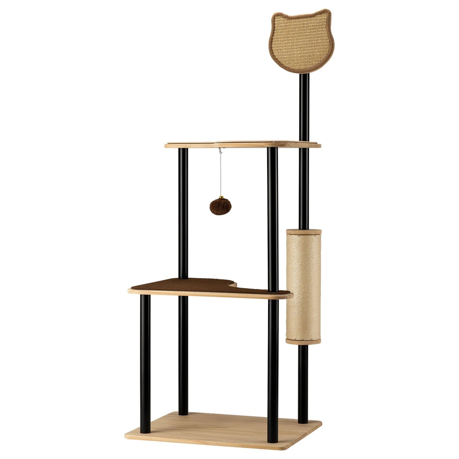 Fudajo Kratzbaum Metall 48X40X120Cm Kratzmöbel Katzenbaum Katzenkratzbaum Sisal