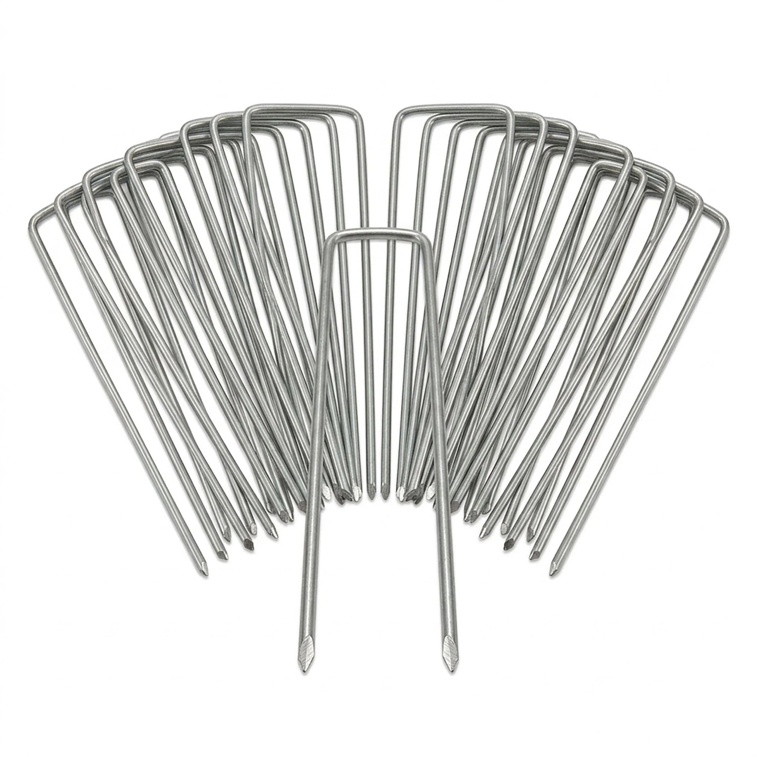 Relaxdays Bodenanker 25er Set Verzinkter Stahl Rostbeständig 15 cm x 3,5 cm x 0,3 cm