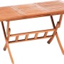 Rechteckiger, brauner Merxx Klapptisch ausziehbar, 160x90 cm. Gartentisch mit Holzgestell.