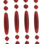 Kobolo Türvorhang AMBER, rot, mit Perlen und Strängen, 100x210 cm, Dekoartikel für die Tür.