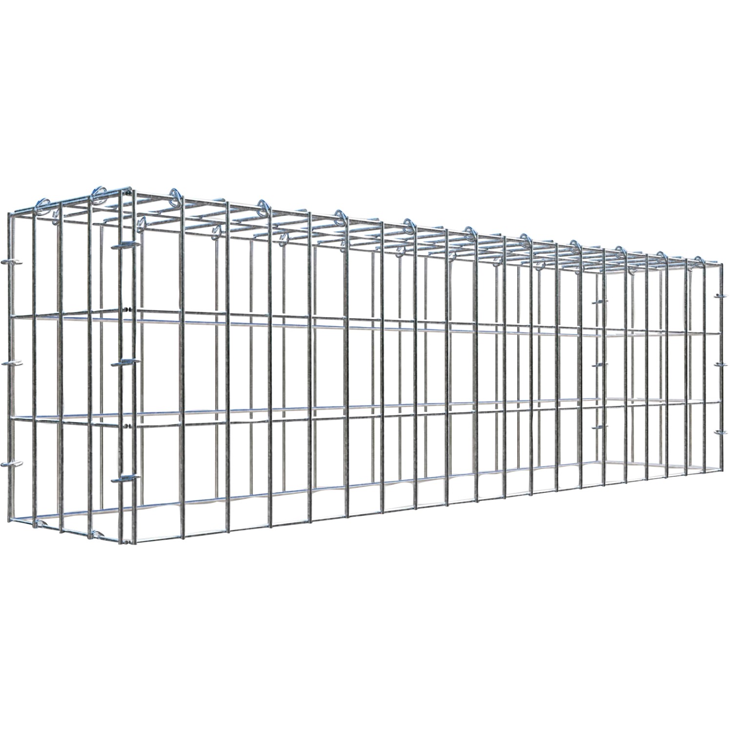 Gabiona C-Ring-Gabione-Anbaukorb Typ 3 30 x 100 x 20 cm Maschenw 5 x 10 cm