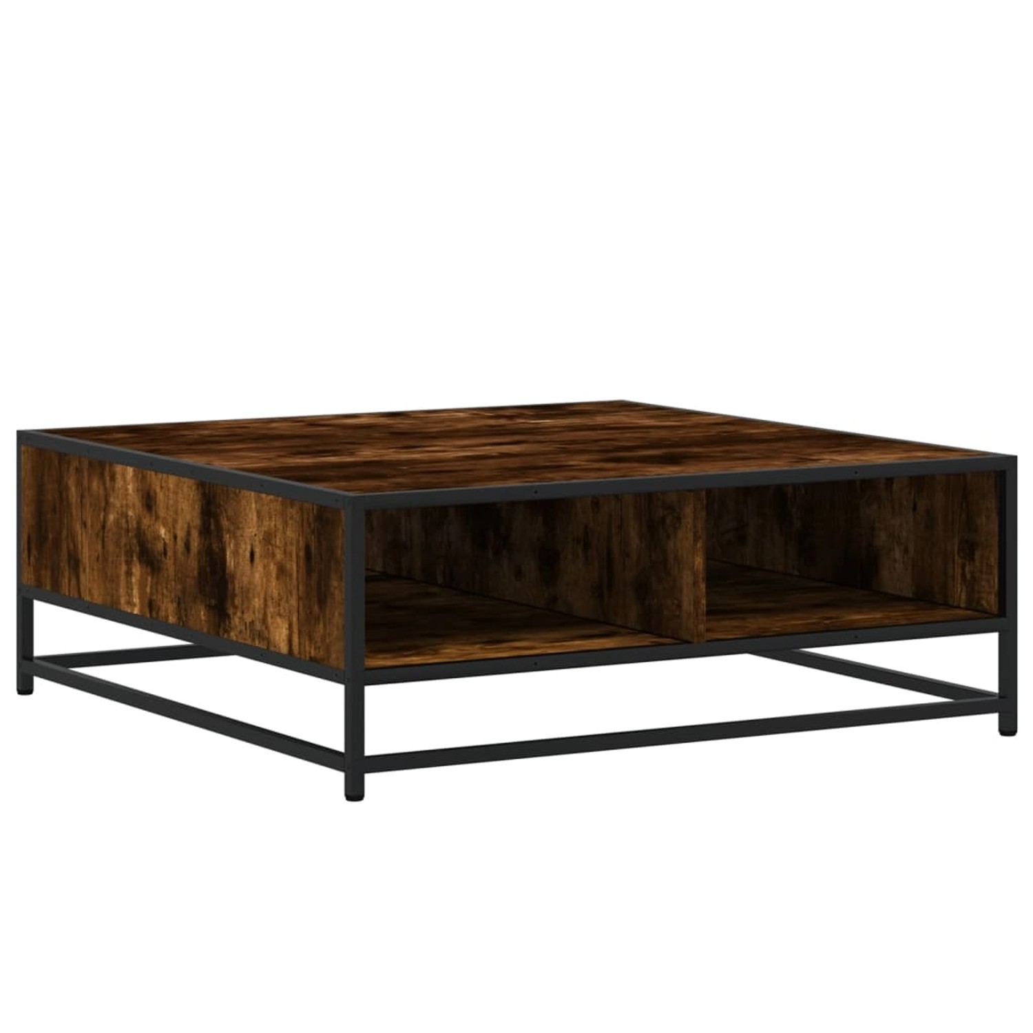 vidaXL Couchtisch Räuchereiche 80x80x30 cm Holzwerkstoff und Metall 848771 günstig online kaufen
