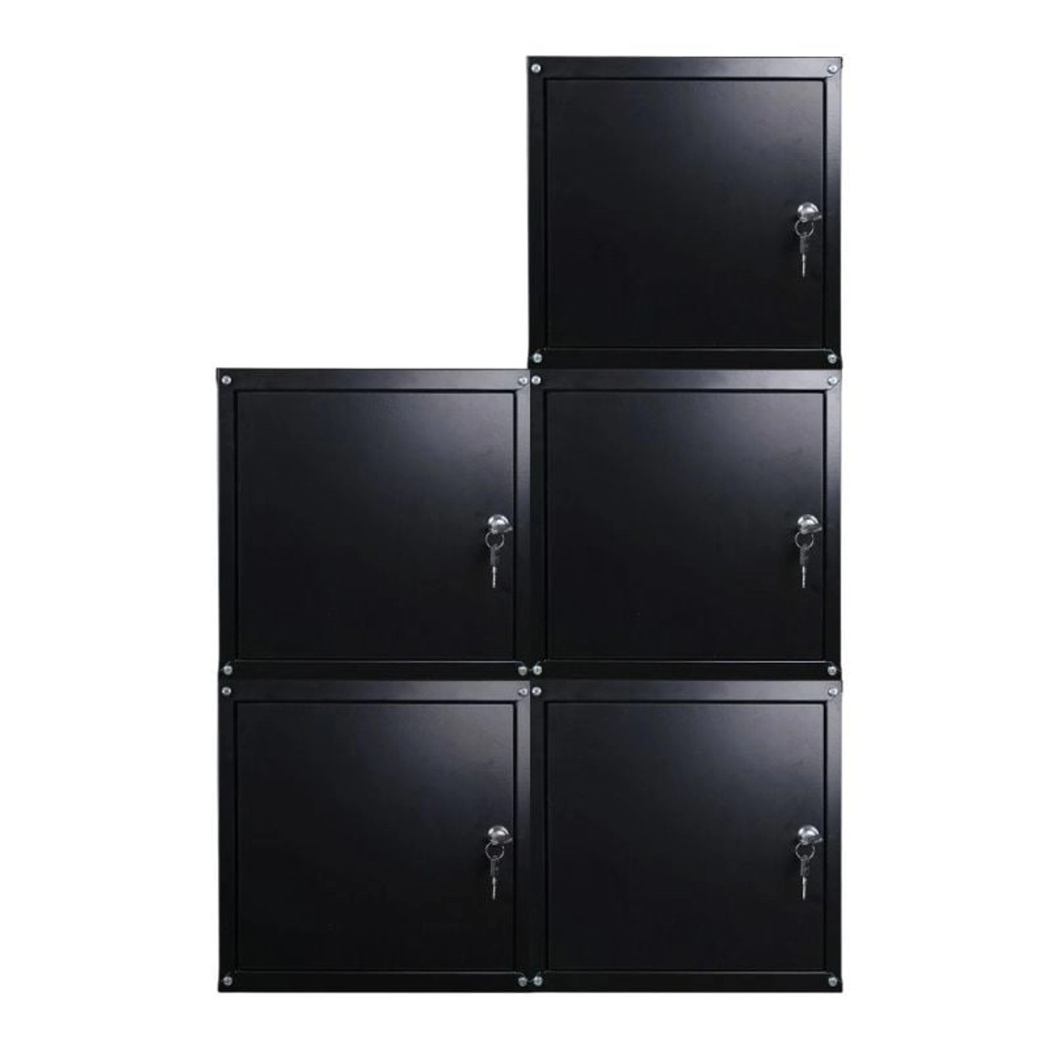 PROREGAL Mega Deal 5x Schließfachwürfel Cubic HxBxT 35 x 35 x 35 cm Schwarz günstig online kaufen