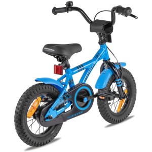 PROMETHEUS BIKES Kinderfahrrad 12 Zoll ab 3 Jahre mit Stützrädern und Rücktrittbremse Blau