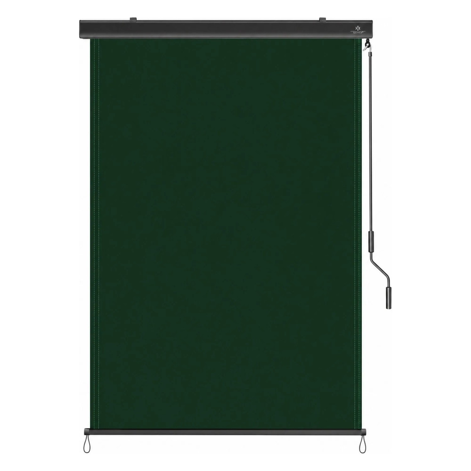 KESSER Senkrechtmarkise mit Handkurbel Größe 200 x 250 cm Dunkelgrün