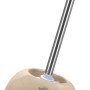 Beiger WC-Bürstenhalter von baliv aus Keramik mit Kugelform für das Badezimmer.