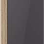 Optifit Oberschrank Linus984, 50 cm, Anthrazit-Wildeiche, Küchen-Hängeschrank mit Tür und Edelstahlgriff.