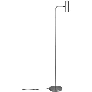 Schlichte Trio LED-Stehleuchte Marley in Nickel matt, ideal für Wohn- und Schlafbereich.