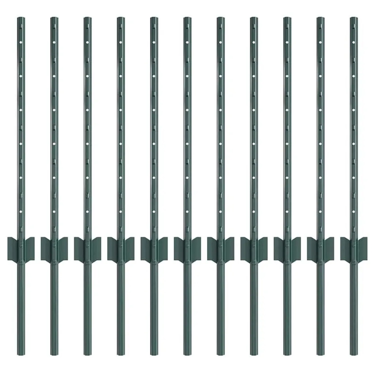 vidaXL Zaunpfosten 11 Stk Grün 100 cm Stahl 42006261