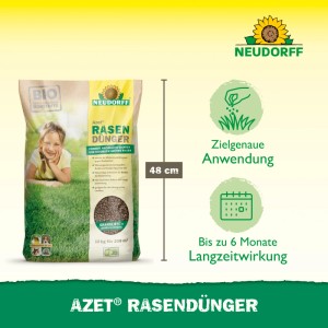 Neudorff Azet Rasen-Dünger, 10,05 kg Sack. Bio-Rasendünger mit Langzeitwirkung für einen vitalen Rasen.