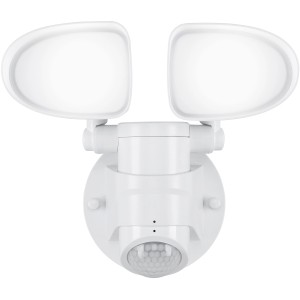 Weiße Telefunken LED-Außenleuchte mit Bewegungsmelder, 2-flammig, 1000 lm.