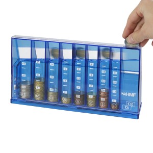 HMF 4710-05 Münzsortierer Euro Spardose 24 x 5 x 12 cm Blau