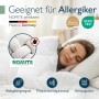 Weiße Beautissu Ganzjahresdecke 135x200cm mit Daunen & Federn, allergikergeeignet, atmungsaktiv, temperaturregulierend.