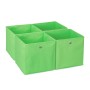 Relaxdays Faltbox 4er Set Polyester Grün Zusammenfaltbar 30 cm x 30 cm x 30 cm 0,6 kg