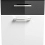 Posseik Bad-Hängeschrank Rima, anthrazit/weiß, 40 cm breit, mit Schublade und Softclose.