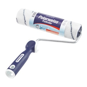 Schöner Wohnen Profi-Roller Polarweiss, 25 cm Farbroller mit blauem Griff.