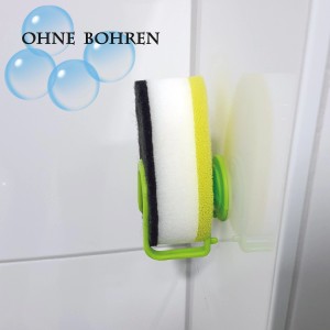 ProHome Spülschwamm mit Halterung an Fliesenwand. Das 6er Pack für die Reinigung.
