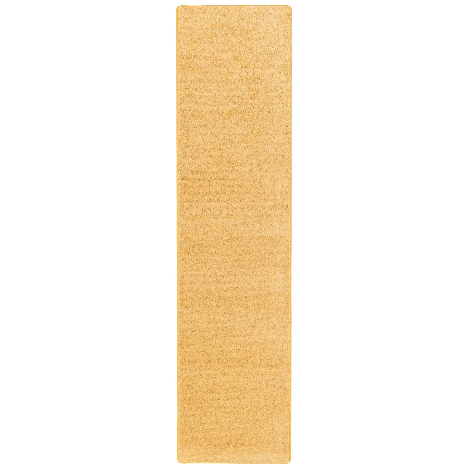 Snapstyle Hochflor Teppichläufer Mona in Curry Gelb, 80x240cm.