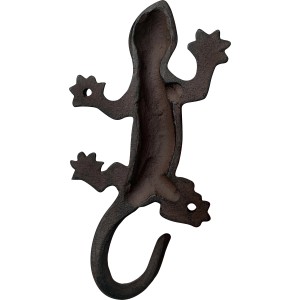 Dekorative Eidechse aus Metall für den Garten, mit Aufhängevorrichtung.