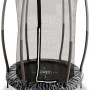 EXIT Tiggy Junior Trampolin, Ø140cm, schwarz-grau mit Sicherheitsnetz. Gartentrampolin für Kinder.