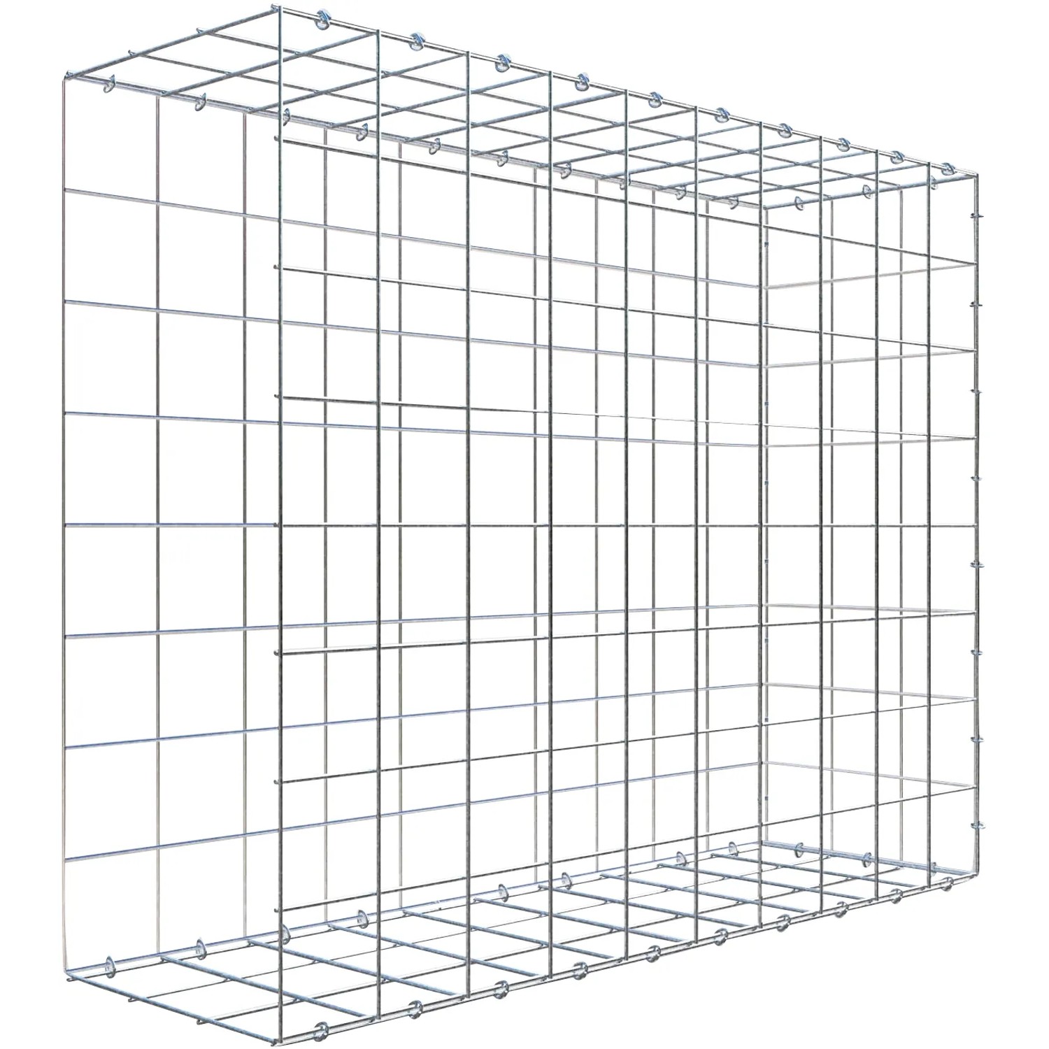 Gabiona C-Ring-Gabione-Anbaukorb Typ 2 80 x 100 x 30 cm Maschenw 10 x 10 cm