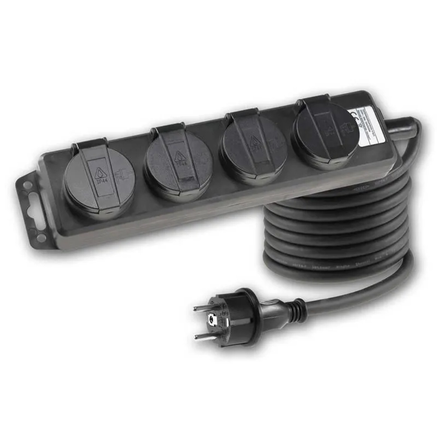 ChiliTec Außen-Steckdosenleiste 4-fach IP44 10m Zuleitung