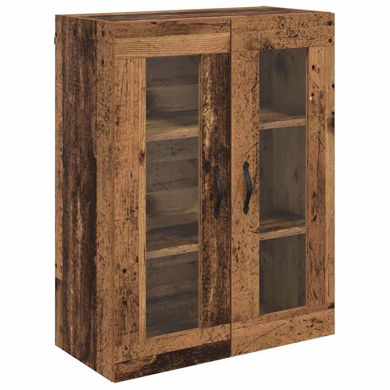 vidaXL Wandschrank Altholz 69,5 x 34 x 90 cm Holzwerkstoff und Glas 882744 günstig online kaufen