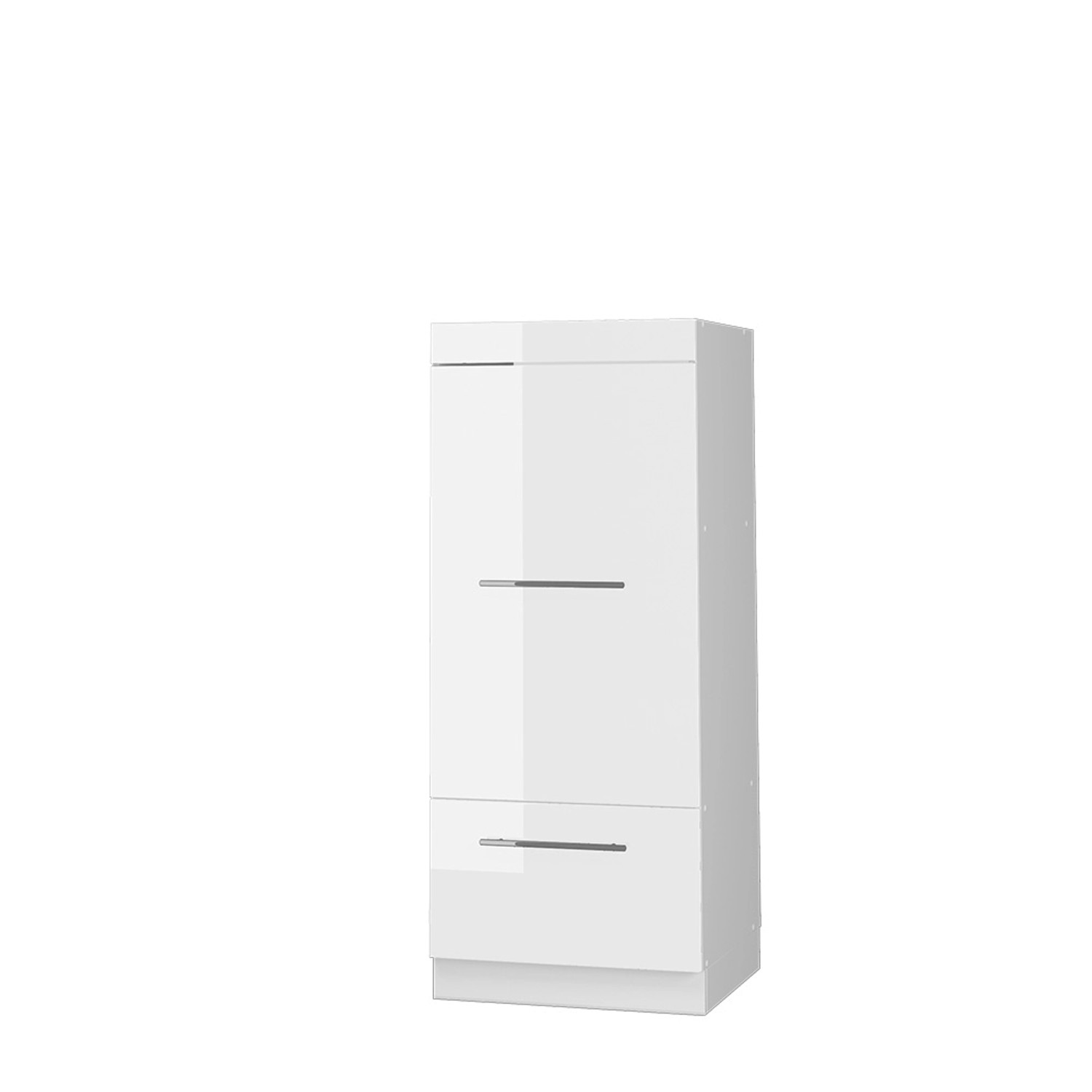 Vicco Mikrowellenschrank Fame-Line Küchenregal für die Mikrowelle Weiß Hochglanz/Weiß 60 cm