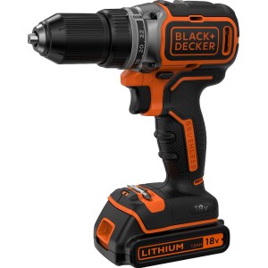 Black+Decker 18V Akku-Bohrschrauber BL186K mit Akku und Koffer.
