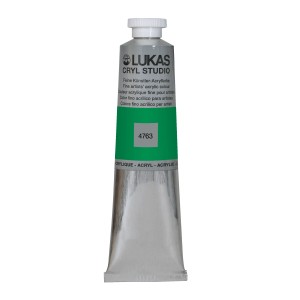 Lukas Cryl Studio Acrylfarbe Permanentgrün hell, 75ml Tube für Künstler.