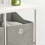 SoBuy Wäscheschrank BZR57-W mit grauen Wäschesäcken aus Vlies und weißem Holz.