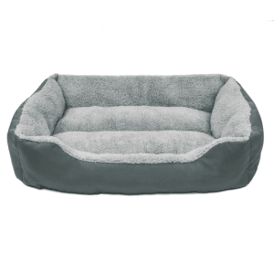 Anthrazitfarbenes Benno Hundebett Sammy, 80x65 cm, mit weicher Polsterung und erhöhtem Rand.