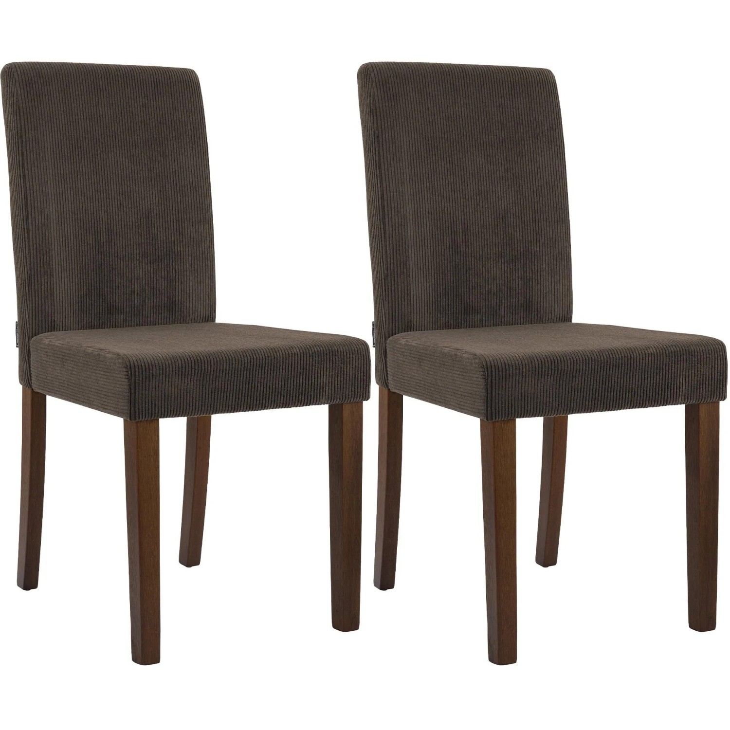 DELUKE 2er Set Esszimmerstuhl DALAN Cord Braun 41x47x91cm Antik-Dunkel Essstühle Esszimmerstühle Küchenstühle Wohnzimmerstühle